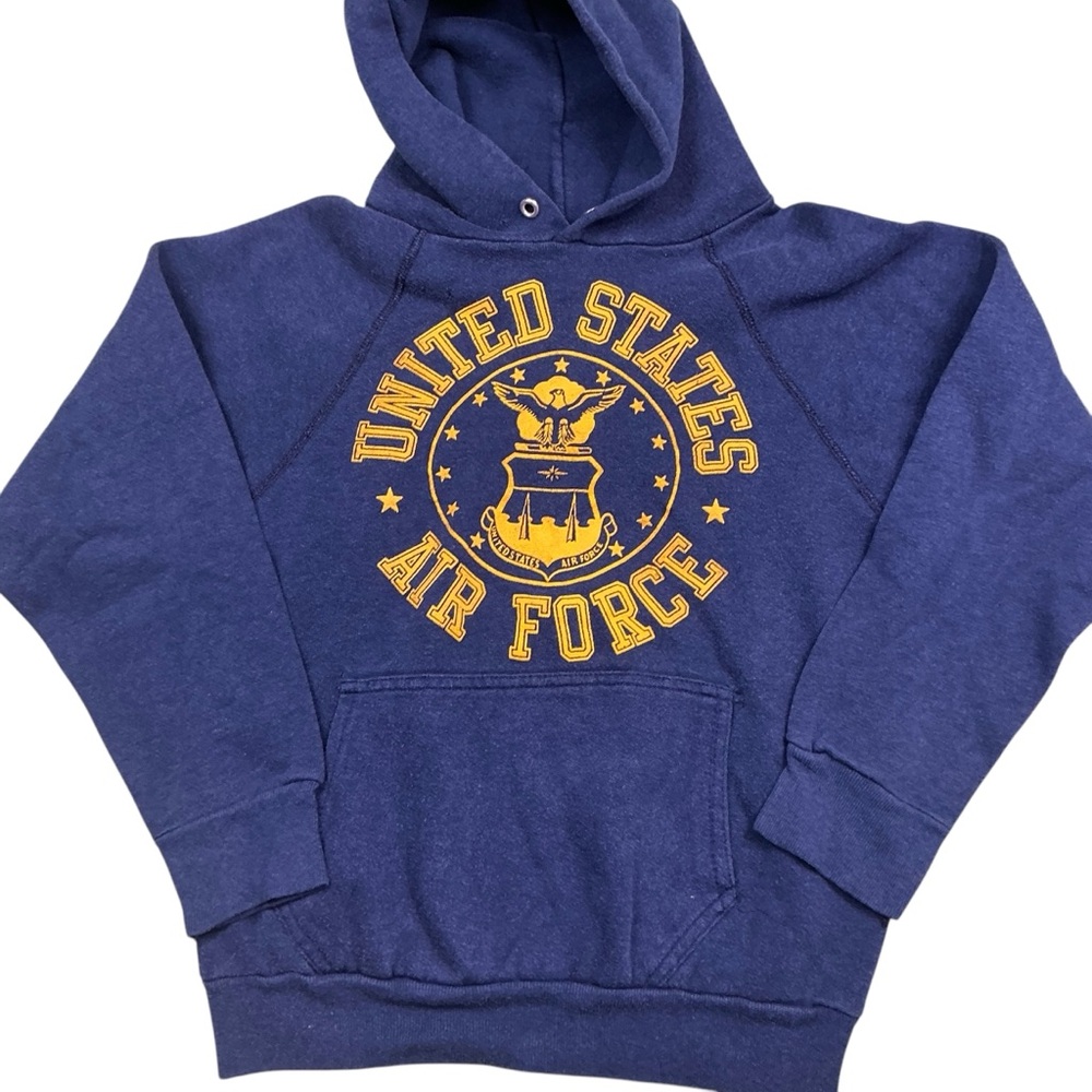 Vintage 70s/80s United States Air Force Raglan hoodie USA made youth Small
